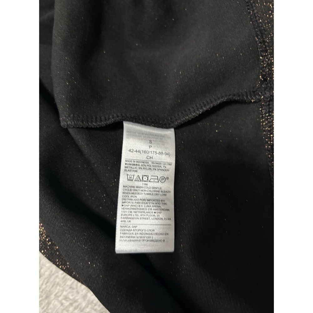 New Gap Womens Black Metallic Shinny Dress Size Small Sleeveless NWT - Picture 6 of 8